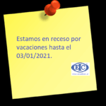 Receso corto por vacaciones.